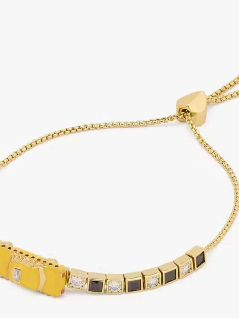 Nwt Kate Spade Taxi Bracelet & Hoop Earring Set with Yellow Enamel Taxi Accents - Picture 8 of 8
